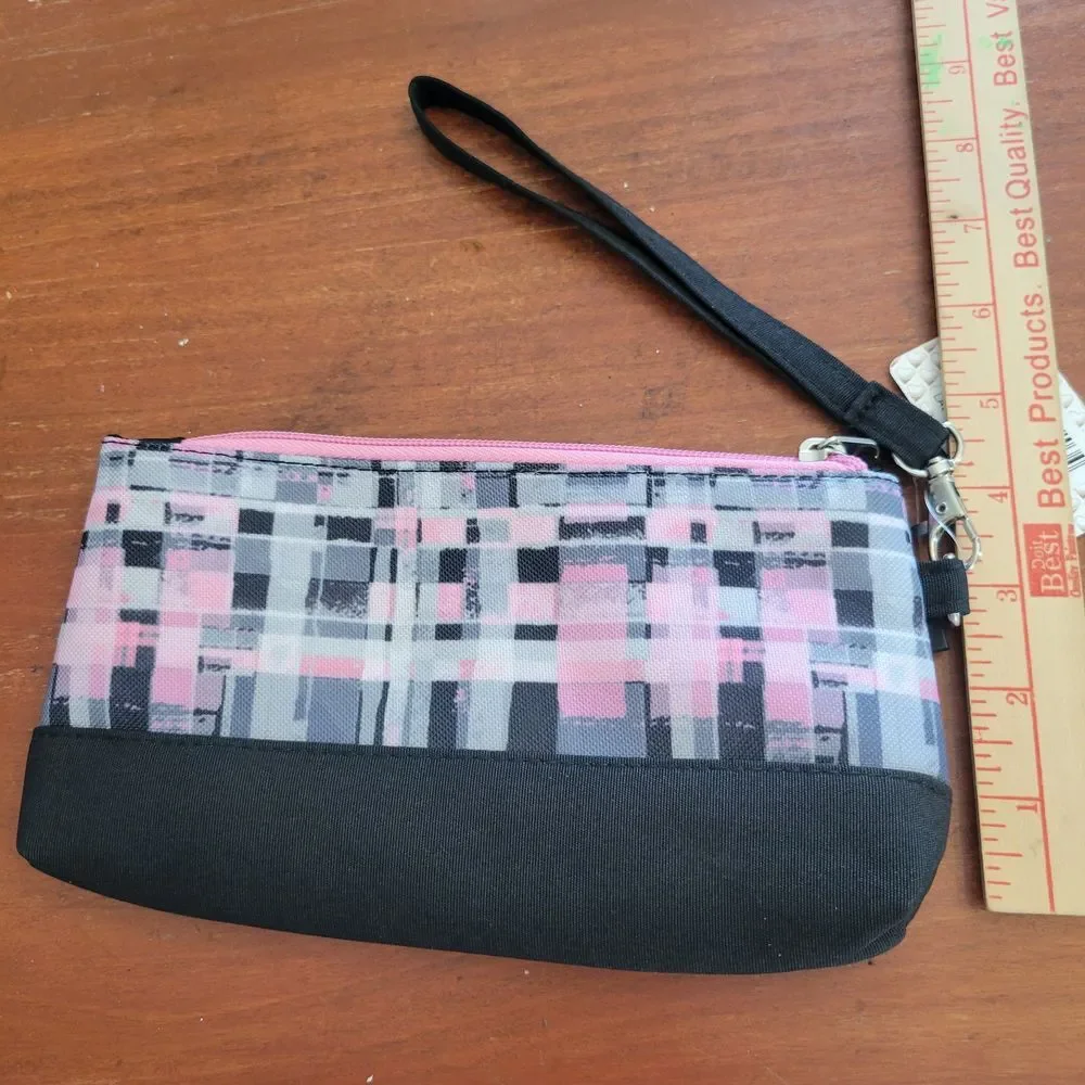 Glove It Wristlet Cell Phone Travel Purse Wallet Pixel‎ Plaid Print